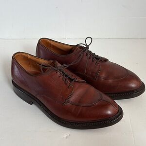 Allen Edmonds brown leather Walton oxford split toe lace men shoe size 7.5